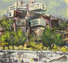 Marius Bercea, Elegant Rationalism, 2011, oil on canvas