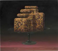Love Drives Evil Away (For Paul Virilio) by Ged Quinn, 2006, oil on linen, sold Apr 2019