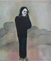 Goth on the Phone by Sophie von Hellerman, 1999, acrylic on canvas, sold Apr 2019
