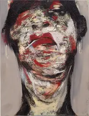Roxanne by Lita Cabellut, 2007, mixed media on canvas, in artist's frame, sold Apr 2019