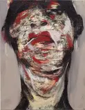 Lita Cabellut, Roxanne, 2007, mixed media on canvas, in artist's frame