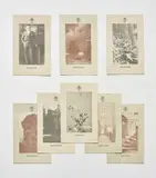 Gilbert&George, Three works: i) Gentlemen (Postal Sculpture); ii) Eight part Postal Sculpture: Pink Elephants; iii) Eight part Postal Sculpture: Red Boxers, 1972, i) postcard ii) set of eight lithographic greetings cards with envelopes, published by Art for All, London iii) set of eight greetings cards on wove card with envelopes, published by Art for All, London
