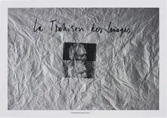 Willem Oorebeek, Un train peut en cacher un autre, 2017, digital print with title on printed paper