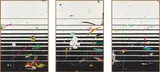 Harold Ancart, Triptych: Untitled (Ultra Deep Fried #7 #8 #6), 2014, oilstick and pencil on paper mounted on panel, in artist's frames, triptych