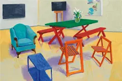 David Hockney, Studio Interior #2, 2014, acrylic on canvas