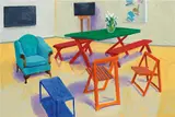 David Hockney, Studio Interior #2, 2014, acrylic on canvas