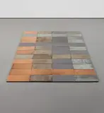 Carl Andre, 48 Bar Rectangular Fugue on 4 Ancient Metals, 1988, copper, steel, lead and zinc, in 48 parts