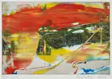 MV. 157 by Gerhard Richter, 2011, lacquer on colour photograph, sold Jun 2019