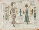 Massimo Campigli, Labirinto/Labirinto di vetro, 1956, oil on canvas