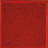 Bernard Aubertin, Tableau Clous, 1969, Nägel auf Holz, rot bemalt