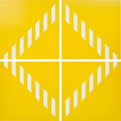 Daniel Buren, PVC giallo − Quatre éléments. travail situé, vinyl on PVC, in 4 parts
