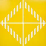 Daniel Buren, PVC giallo − Quatre éléments. travail situé, vinyl on PVC, in 4 parts