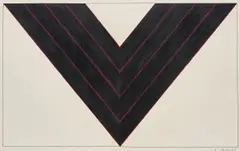 Kenneth Noland, American Black, 1987, acrylic, pen and graphite on paper
