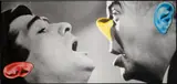 John Baldessari, Nose & Ears, Etc., Part III: Two Altered Persons (One with Yellow Nose), 2007, inkjet prints and acrylic on foam PVC board, in artist's frame