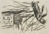 Georg Baselitz, Straße, 1982, charcoal on vellum