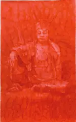 Yan Pei-ming, Red Buddha, 2008, watercolour on paper