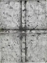 Darn, darn... by Tony Lewis, 2015, graphite, graphite powder and tape on 4 adjoined sheets of paper, sold Jun 2019