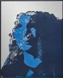 Douglas Gordon, Self Portrait of You + Me (Large Jackie White Splatter), 2012, burned print, smoke and mirror, in artist's frame