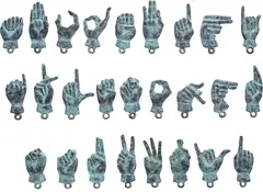 Damián Ortega, Continuous Fragment, 2013, 26 bronze bas-reliefs