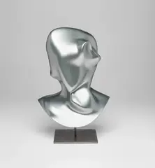 Jon Rafman, New Age Demanded (Futurismo Silver), 2013, 3D Polyamide print, on artist's metal base