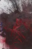 Hermann Nitsch, Schüttbild from the 60th Painting Action, acrylic on jute