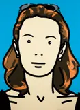 Julian Opie, Monique, businesswoman-housewife 11, 2004, vinyl on wooden stretcher
