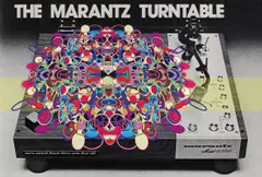 Kelley Walker, Marantz Model 6300 with Yellow Stripe, 2004, CD Rom and poster on board