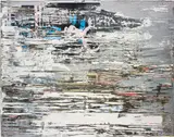 Mark Bradford, Value 35, 2010, billboard paper, paper collage, acrylic gel medium, carbon paper, nylon string and mixed media on canvas