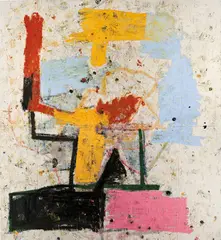 Joe Bradley, Big Boy, 2010, oil, oilstick, grease and studio detritus on joined canvas