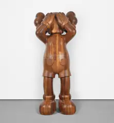 Kaws, AT THIS TIME, 2013, afromosia wood