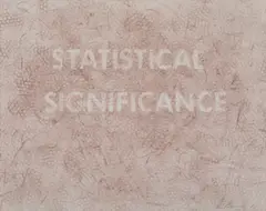 Statistical Significance by Ed Ruscha, 1981, pastel with footprints on paper, sold Oct 2019