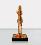 Vasily Klyukin, Venetian Virgin (Gold), 2016, brass on silver and black metal base