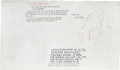 Untitled (Peeping Tom) by Raymond Pettibon, 1992, ink and watercolour on paper, sold Oct 2019
