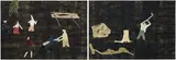 Jockum Nordström, Come On!, 2007, watercolour and graphite on paper collage and watercolour on paper, diptych