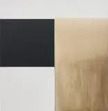 Callum Innes, Exposed Painting Charcoal Grey/ Yellow Oxide, 1999, oil on linen