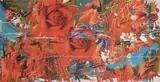 Petra Cortright, MonkIsland_rockAlibration@scheduleME.npp, 2016, digital painting on raw belgian linen