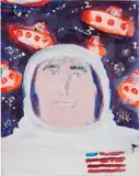 Untitled by Katherine Bradford, 2014, acrylic on canvas, sold Dec 2019