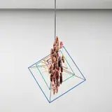 Evan Holloway, Untitled, 2003, steel, plaster, paint and papier maché