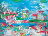 Petra Cortright, Mantle Micky Grey "manual easy cd" Manufactured Housing Institute Mao, 59, 2014, digital painting on aluminium