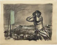 William Kentridge, Drawing for Felix in Exile (Nandi's Cry), 1993, charcoal and pastel on paper