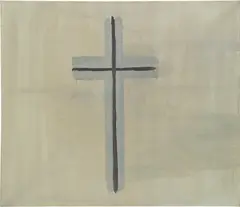 Luc Tuymans, Cross, 1987, oil on canvas