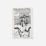 Paper Saints artist's book by Raymond Pettibon with Nelson Tarpenny, 1989, staple-bound offset print, sold Jun 2025