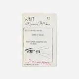Raymond Pettibon, Writ artist's book, 1991, staple-bound offset print