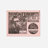 Black Flag at Bookies Club / Tues July 14 flyer by The Necros Raymond Pettibon, offset print, sold Jun 2025