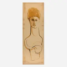 Cameron, Blond Twin, c. 1955, watercolor and ink on paper