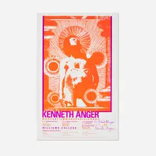 Kenneth Anger, Williams College poster, 1993, screenprint in colors