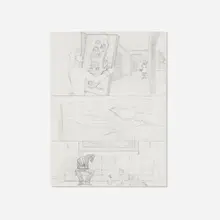 Jim Shaw, Dream Drawing (3 Dreams), 1993, pencil on paper