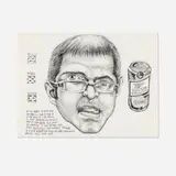 Tom Sanford, Study of My Head, 2006, pencil on paper