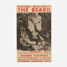 Wallace Berman, The Beard poster, 1967, offset lithograph in colors