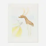 Salvador Dalí, Naphtali (from the Twelve Tribes of Israel portfolio), 1975, drypoint etching in colors with stencil